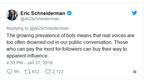 Fake followers on Twitter