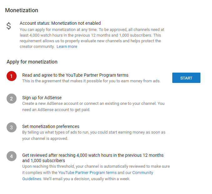 YouTube monetization 2018